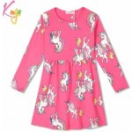 Kugo dívčí šaty dl.r. HC9358 tmavě růžové – Sleviste.cz