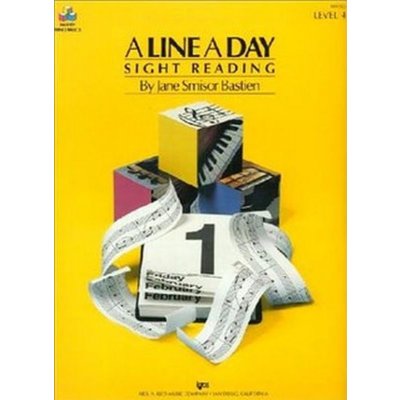 Bastien Piano Basics : A Line A Day Sight Reading: Level 4 noty na sólo klavír – Zboží Dáma