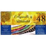 Sennelier Mistrovské akvarelové barvy l'Aquarelle v půl-pánvičkách v sadě 48 odstínů – Hledejceny.cz