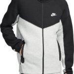 Nike sportswear tech fleece windrunner FB7921-064 Šedá – Zboží Dáma