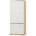 Arten Skříň TIPS-4D dub sonoma / bílá – Hledejceny.cz