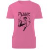 Dámské tričko s potiskem Tričko s potiskem Punk´s not dead *21 dámské Růžová