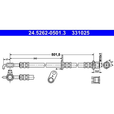 ATE Brzdová hadice 24.5262-0501.3