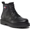 Pánské kotníkové boty Tommy Jeans kotníková obuv Tjm Ruberized Lace Up Boot EM0EM01276 černá