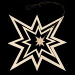 AMADEA Dřevěná ozdoba 3D hvězda 27 cm – Hledejceny.cz