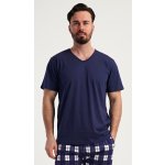 Pánské pyžamo dlouhé Honza tmavě modrá – Zboží Dáma