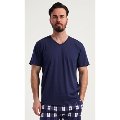 Pánské pyžamo dlouhé Honza tmavě modrá – Zboží Dáma