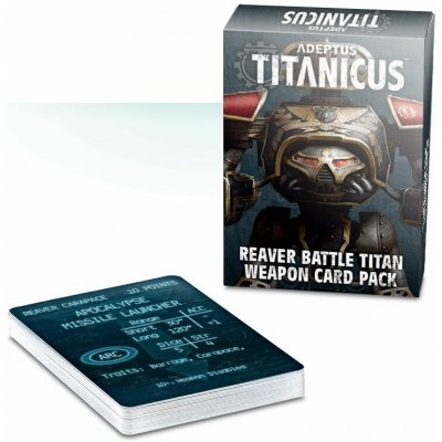 GW Adeptus Titanicus Reaver Battle Titan Weapon Card Pack – Zboží Živě