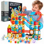 KIK KX5144_1 Magnetická kuličková dráha svítící 202 ks – Hledejceny.cz