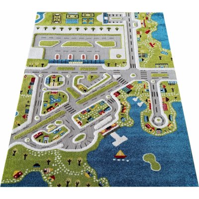 Makro Abra Uličky Color Kids 01 Město Moře zelený modrý – Zboží Mobilmania