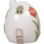 Det Gamle Apotek Keramický svícen Happy Easter Egg Pink Tulip, bílá barva, keramika – Zboží Dáma