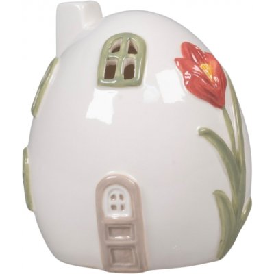 Det Gamle Apotek Keramický svícen Happy Easter Egg Pink Tulip, bílá barva, keramika – Zboží Dáma
