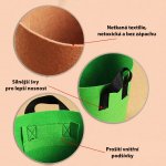 Garden King Textilní květináč ECO Veggie 49 cm zelená – Zboží Dáma