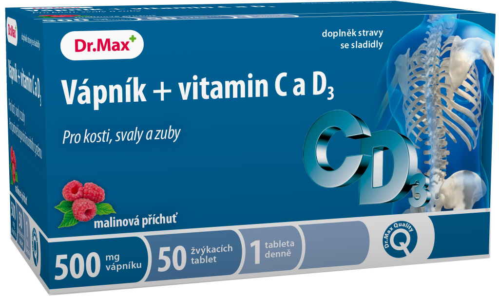 Dr.Max Vápník s vitaminy C a D 50 tablet od 129 Kč - Heureka.cz