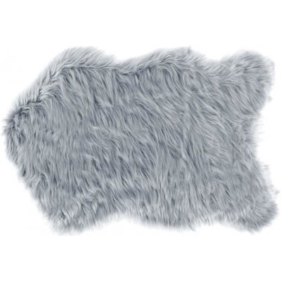 Kožešina umělá - koberec - 60x90 cm - šedá – Zboží Mobilmania