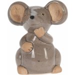 H&L Porcelánová myška malá tmavě šedá (8.8x6.6x10.8 cm) – Hledejceny.cz