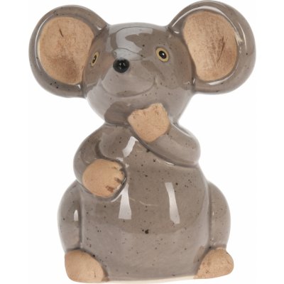 H&L Porcelánová myška malá tmavě šedá (8.8x6.6x10.8 cm) – Hledejceny.cz