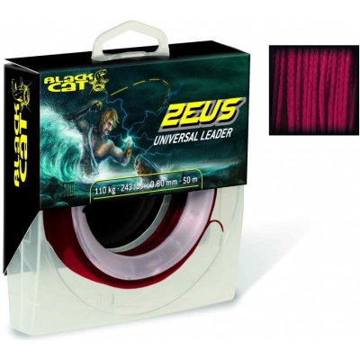 Black Cat šňůra Zeus Universal Leader 50m 0,80mm 110kg red – Zboží Dáma