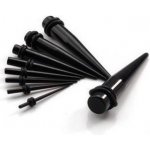 Šperky4U akrylátový roztahovák do ucha černý EP1008-10 – Zboží Dáma