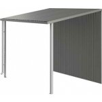 Biohort Postranní střecha Europa 6/7, šedý křemen metalíza s jednokřídlými dveřmi – Zboží Mobilmania