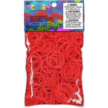 RAINBOW LOOM Original gumičky 600 kusov červená