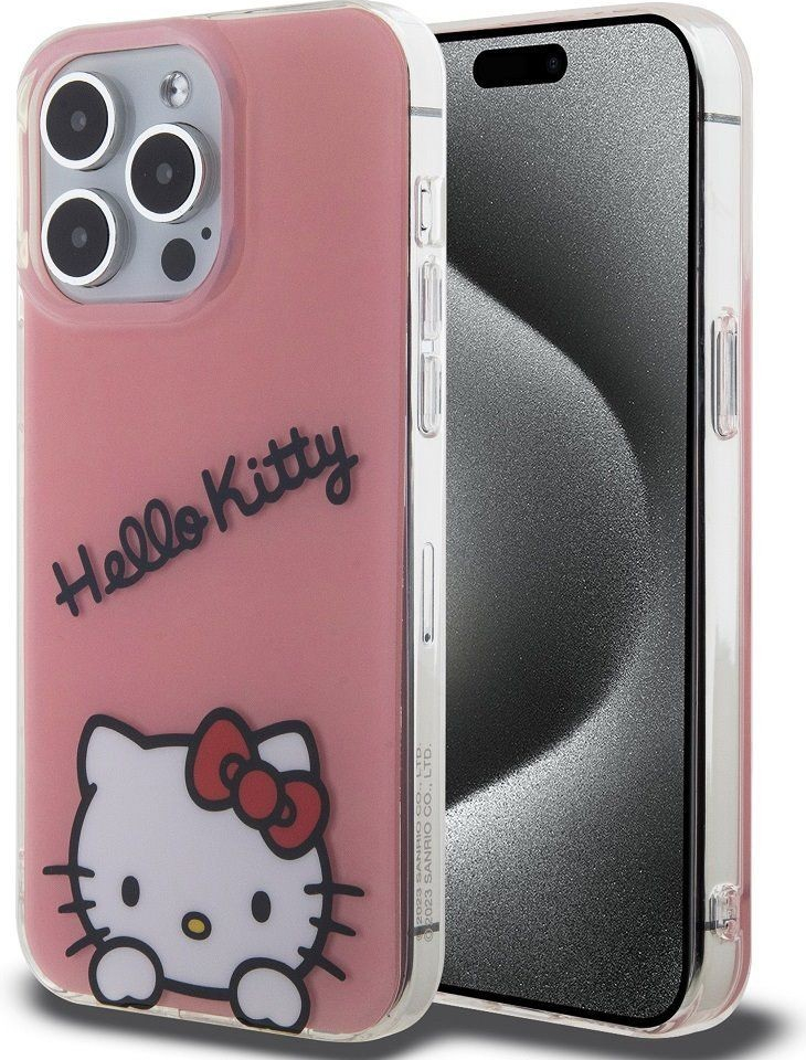 Hello Kitty IML Daydreaming Logo iPhone 15 Pro Max ružové
