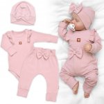 Žebrovaná rostoucí souprava 3D, Baby Girl pudrově růžová – Sleviste.cz