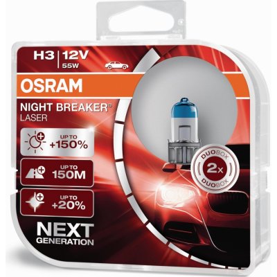 Osram Night Breaker Laser H3 12V 55W PK22s 2 ks