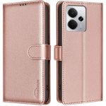 Binfen knížkové pouzdro na Realme 14 5G - růžovozlaté – Zboží Živě