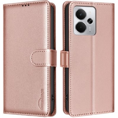 Binfen knížkové pouzdro na Realme 14 5G - růžovozlaté – Zboží Živě
