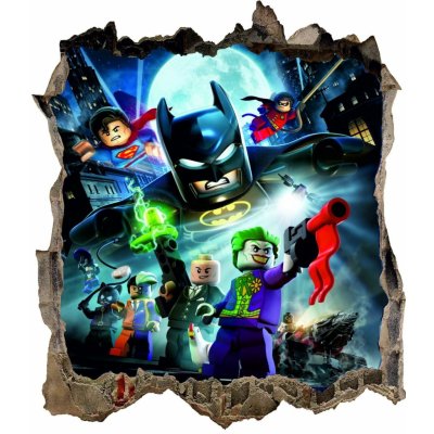 DumDekorace Nálepka na zeď lego Batman HIT 54x47cm – Zboží Mobilmania