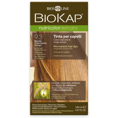 Biokap NutriColor Delicato barva na vlasy 9.30 blond zlatá Extra světlá 140 ml