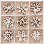 DP Craft Sada dřevěných ozdob Vločky 45ks – Sleviste.cz
