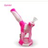 Vodní dýmka Waxmaid Silikonový bong Gemini 2-IN-1 Water Pipe & Nectar Collector 19 cm Pink Cream