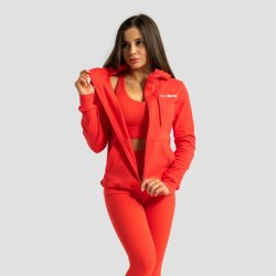 GymBeam dámská mikina se zipem Limitless Hot Red hot red