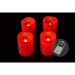 Nexos 33519 Dekorativní LED sada 4 adventní svíčky červená – Hledejceny.cz