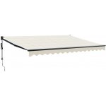 vidaXL Automatická zatahovací markýza krémová 4,5 x 3 m – HobbyKompas.cz