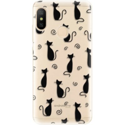 Pouzdro iSaprio - Cat pattern 05 Xiaomi Mi A2 Lite černé
