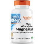 Doctor’s Best Magnesium High Absorption 100% chelated hořčík chelát 120 tablet – Hledejceny.cz