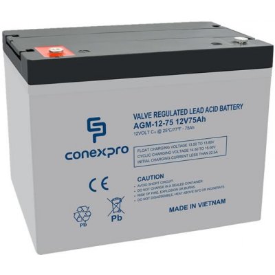 OEM Conexpro AGM-12-75 VRLA AGM 12V/75Ah, T14 AGM-12-75