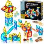 KIK KX5144 Magnetická dráha svítící 75 ks – Zboží Živě