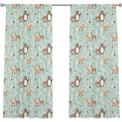 IMPAR Závěsy Medvědí kamarádi (Rozměr : 140x250, Materiál: Interlock) – Hledejceny.cz