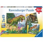 Ravensburger Pravěká zvířata 3 x 49 dílků – Zbozi.Blesk.cz