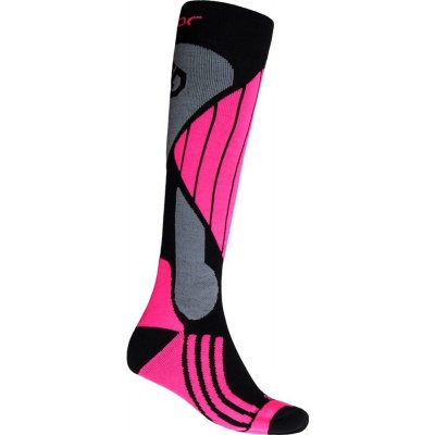 Sensor ponožky Snow Pro černá/šedá/růžová