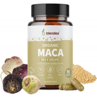Blendea Maca 4 druhy BIO Organic 90 kapslí – Hledejceny.cz