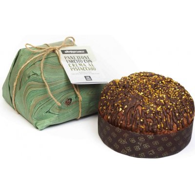 AltroMercato Vánoční Panettone s pistáciovým krémem a čokoládou v řemeslném papíru 750 g – Sleviste.cz