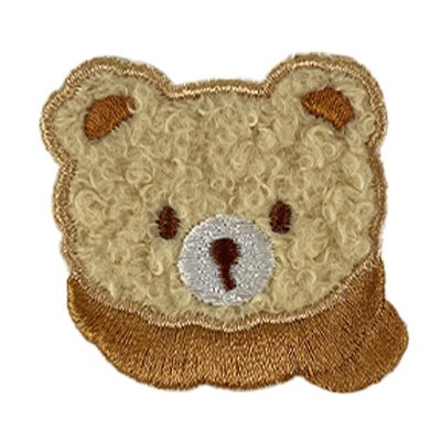 Nalepovací nášivka Světlý medvídek se šálou 4,5 x 4,5 cm – Zboží Dáma