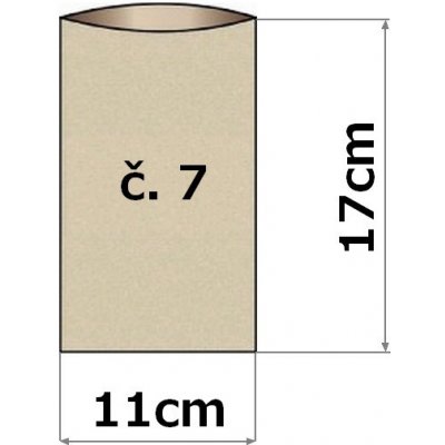 Papírové sáčky lékárenské č.7, 110x170mm 100ks
