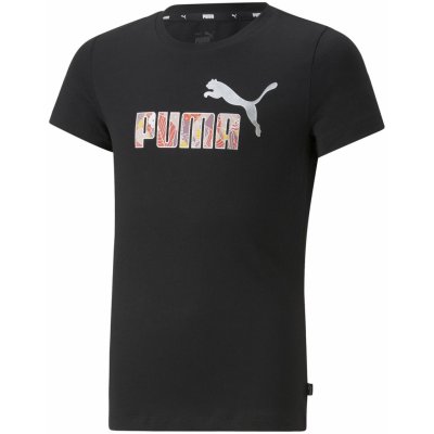 PUMA Puma ESS+ BLOOM LOGO TEE G BLACK-SALMON 67031151 – černá – Hledejceny.cz