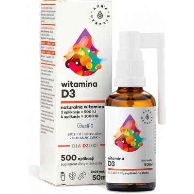 Aura Herbals Vitamin D3 Mct aerosol pro děti 50 ml – Hledejceny.cz
